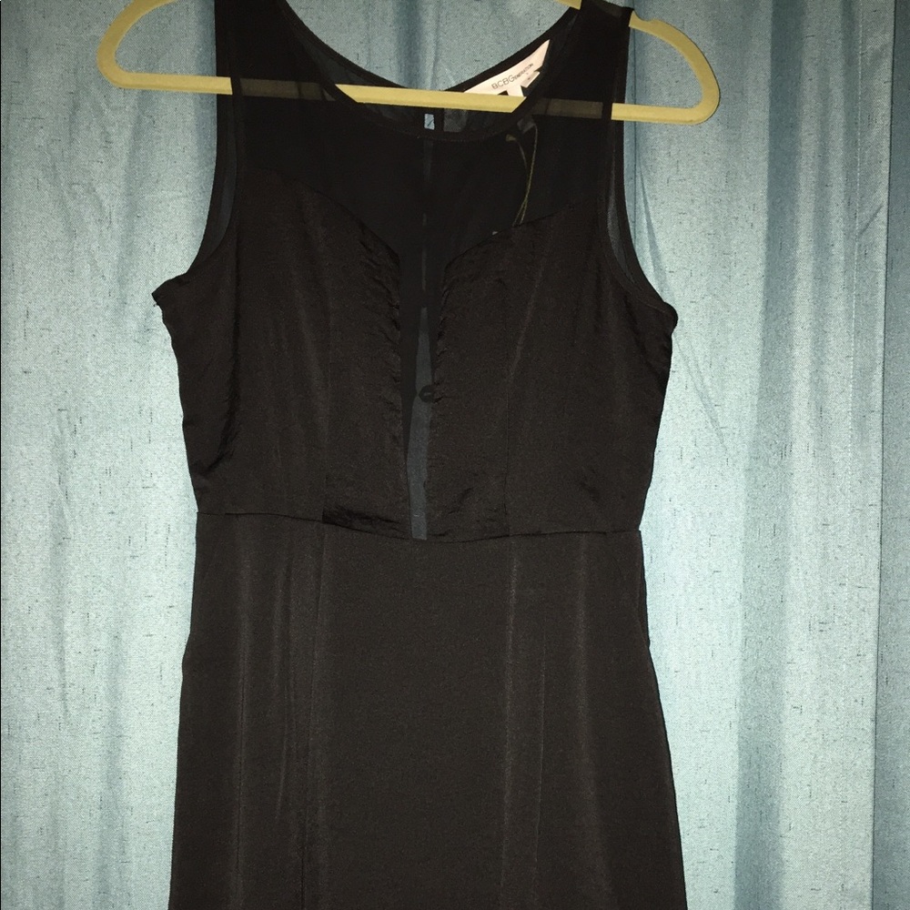 BCBG BLACK COCKTAIL DRESS- Size 6- sheer back